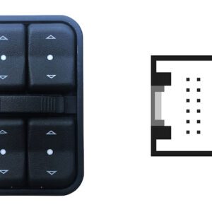 OPEL MERIVA A 2003.05-*COMANDO PUERTA FRONTAL IZQUIERDO (4 BOT)12PIN