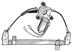 RENAULT SCENIC 1996 1999 LATERAL CRISTALS ELECTRICO TRASERO DERECHO