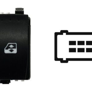RENAULT LAGUNA/SCENIC II 01-*BOTON ELEVALUNA TRAS DERECHO /IZQUIERDO 6PIN