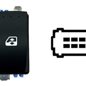 RENAULT KANGOO/MASTER 2008.02 BOTAO ELEVALUNAS FRT DRT+TR DRT/ IZQUIERDO 6PIN(FICHA AZUL)