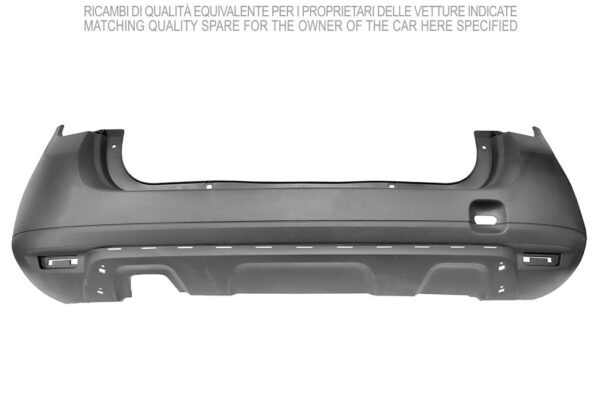 DACIA DUSTER 10- PARAGOLPE TRAS IMPRIMADO CON AGUJERO SPOILER TRAS