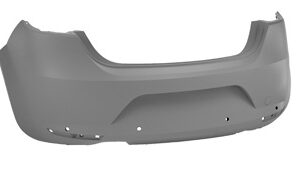 SEAT LEON 2005 2009 PARAGOLPES TRASERO PREPARADO PARA PINTAR COM SENSOR