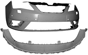 SEAT IBIZA 15-*PARAGOLPE DERECHO IMPRIMADO LAVAFAROS CON HUECO SENS+SPO