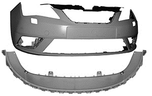 SEAT IBIZA 15-*PARAGOLPE DELANTERO IMPRIMADO CON HUECOS LAVAFARO