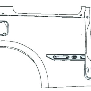 RENAULT MEGANE 2002 ALETA TRASERO DERECHO 3 PUERTAS