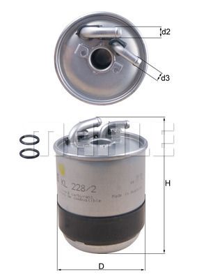 FILTRO DE COMBUSTIBLE - KL228/2D