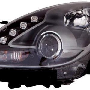 Faro Derecho Con Luz de Día  Eléctrico  Con Motor  Negro  LED  H1  H7  PY24W