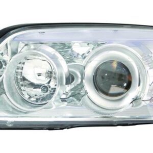 Faro Izquierdo Eléctrico  Con Motor  Cromado  H1  H7  PY21W  W5W