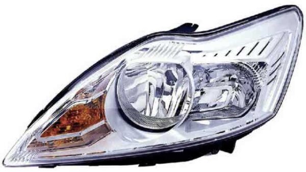 Faro Izquierdo Eléctrico  Con Motor  Cromado  H1  H7  PY21W  W5W