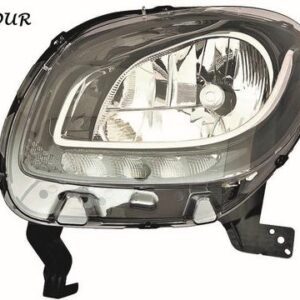 Faro Derecho Eléctrico  Negro  LED  H4