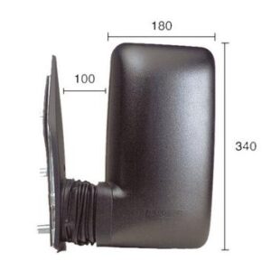 Retrovisor completo Izquierdo Espejo Angulo Muerto  Manual  Convexo  Brazo Corto