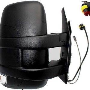 Retrovisor completo Izquierdo Espejo Angulo Muerto  Manual  Convexo  Con Intermitente  Sonda Temperatura  Brazo Corto  1 Conector  W16W  4 PINS
