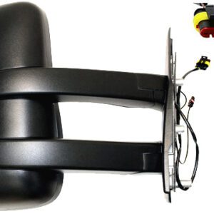 Retrovisor completo Derecho Espejo Angulo Muerto  Manual  Convexo  Con Intermitente  Brazo Largo  Con antena  W16W  2 PINS   2 CONECTOR