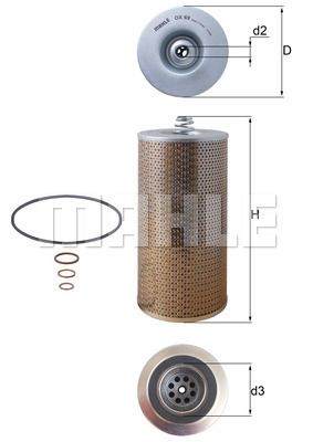 FILTRO DE ACEITE - OX69D