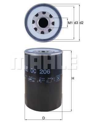 FILTRO DE ACEITE - OC206