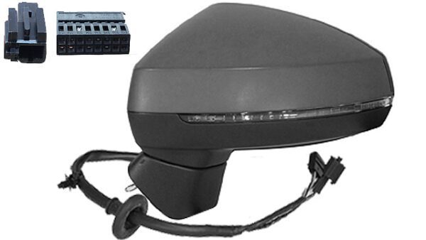 Retrovisor completo Derecho Eléctrico  Convexo  Térmico  Imprimado  Con Intermitente  8 PINS