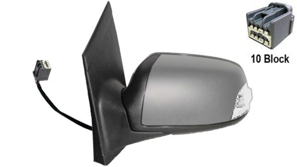Retrovisor completo Izquierdo Eléctrico  Convexo  Térmico  Imprimado  Con Intermitente  6 PINS