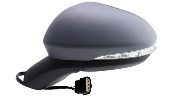 Retrovisor completo Izquierdo Eléctrico  Asférico  Térmico  Imprimado  Con Intermitente  6 PINS   Base Texturizada