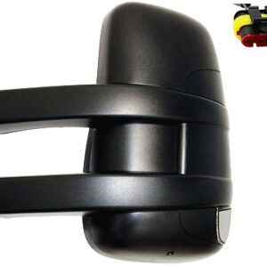 Retrovisor completo Izquierdo Espejo Angulo Muerto  Eléctrico  Convexo  Térmico  Con Intermitente  Sonda Temperatura  Brazo Largo  W16W  11 PINS   2 CONECTORES