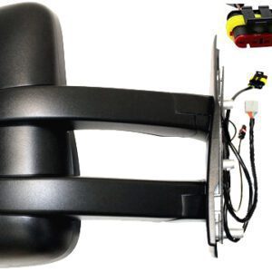 Retrovisor completo Derecho Espejo Angulo Muerto  Eléctrico  Convexo  Térmico  Con Intermitente  Brazo Largo  Con antena  W16W  9 PINS   3 CONECTORES