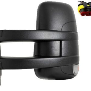 Retrovisor completo Derecho Eléctrico  Convexo  Térmico  Con Intermitente  Brazo Largo  W16W  9 PINS   2 CONECTOR
