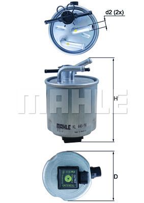 FILTRO DE COMBUSTIBLE - KL440/36