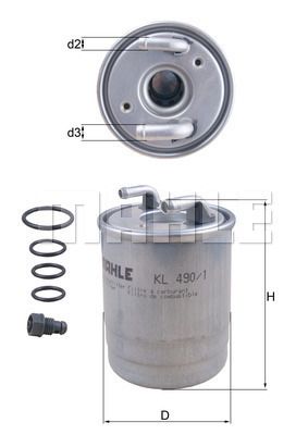 FILTRO DE COMBUSTIBLE - KL490/1D