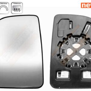 Cristal+Base Izquierdo Convexo  Térmico  2 Pins