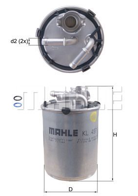 FILTRO DE COMBUSTIBLE - KL497D