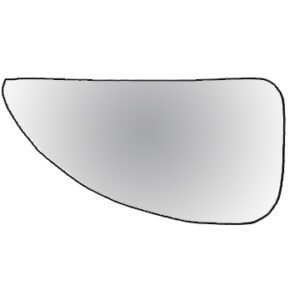 Cristal+Base Derecho Espejo Angulo Muerto  Convexo  Con Adhesivo