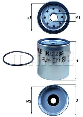 FILTRO DE COMBUSTIBLE - KC238D