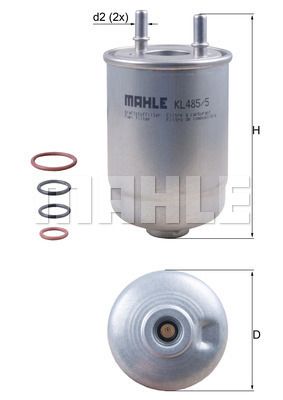 FILTRO DE COMBUSTIBLE - KL485/5D