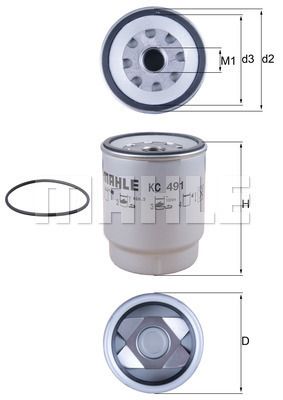 FILTRO DE COMBUSTIBLE - KC491D