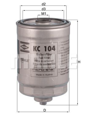FILTRO DE COMBUSTIBLE - KC104