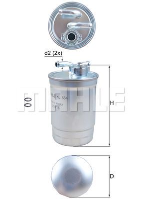 FILTRO DE COMBUSTIBLE - KL554D