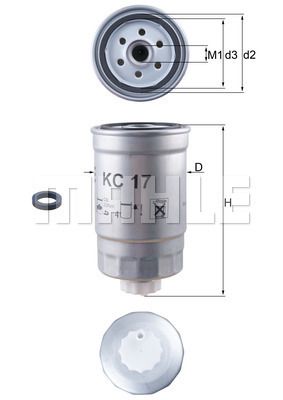 FILTRO DE COMBUSTIBLE - KC17D