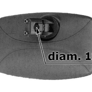 Retrovisor gran angular Reversible Cristal+Carcasa Manual Convexo Gris