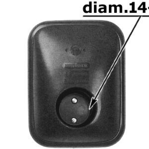 Retrovisor gran angular Reversible Cristal+Carcasa Manual Convexo