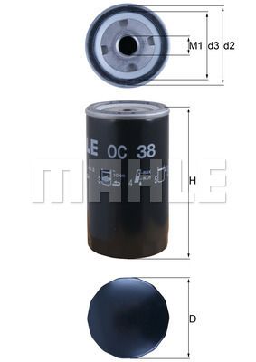 FILTRO DE ACEITE - OC38