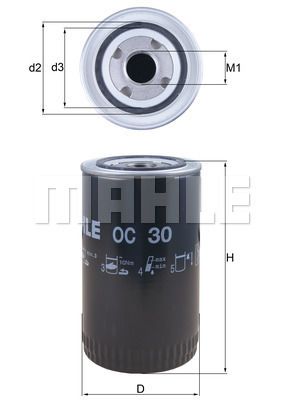 FILTRO DE ACEITE - OC30