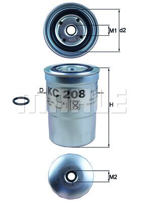 FILTRO DE COMBUSTIBLE - KC208