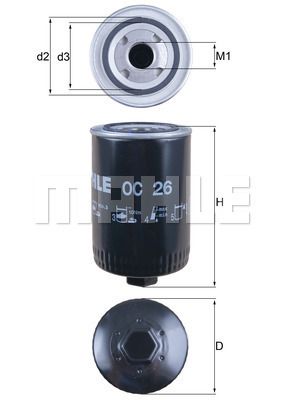 FILTRO DE ACEITE - OC26