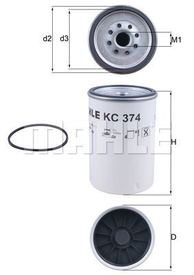 FILTRO DE COMBUSTIBLE - KC374D