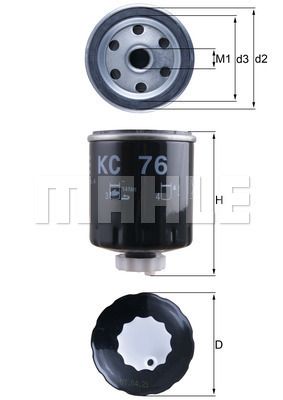 FILTRO DE COMBUSTIBLE - KC76
