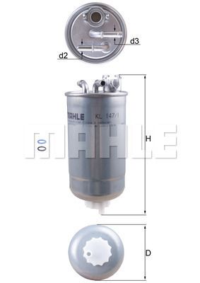 FILTRO DE COMBUSTIBLE - KL147/1D