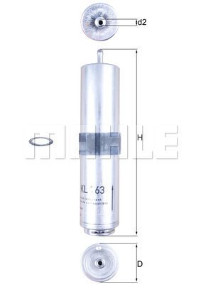 FILTRO DE COMBUSTIBLE - KL763D