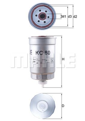 FILTRO DE COMBUSTIBLE - KC80