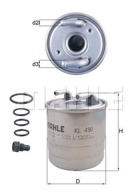 FILTRO DE COMBUSTIBLE - KL490D