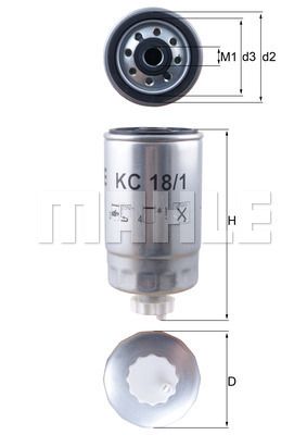 FILTRO DE COMBUSTIBLE - KC18/1