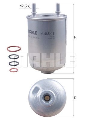 FILTRO DE COMBUSTIBLE - KL485/19D